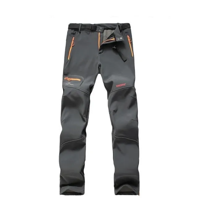 outdoor stormy  men's casual  autumn and winter Plush men's loose straight pants