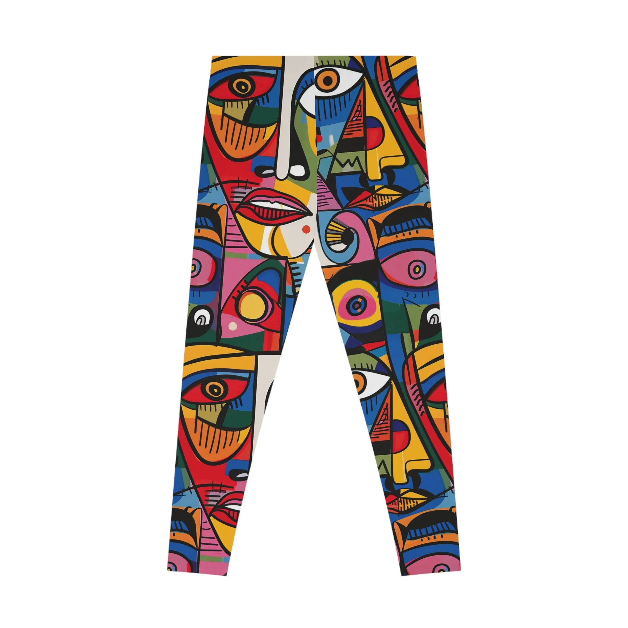 Painted Perspectives Stretchy Leggings for Active Wear & Relaxation