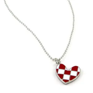 Phillip Checkered Heart Necklace