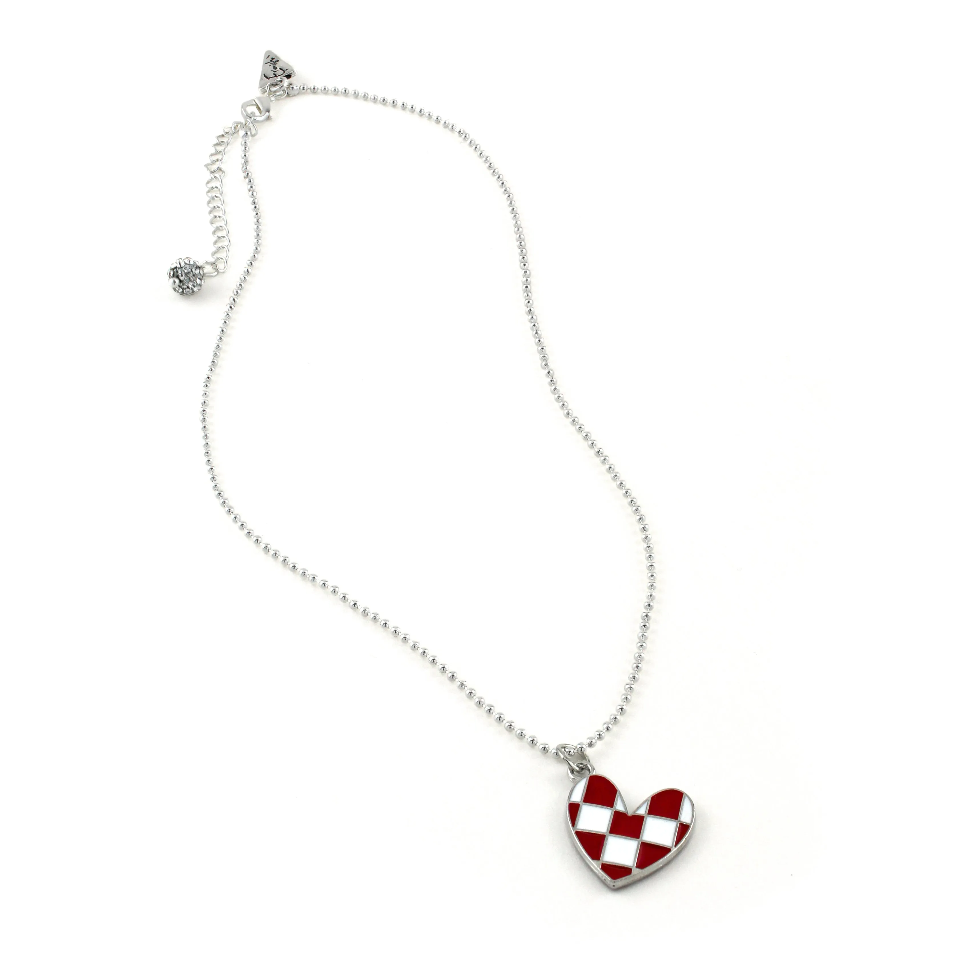 Phillip Checkered Heart Necklace