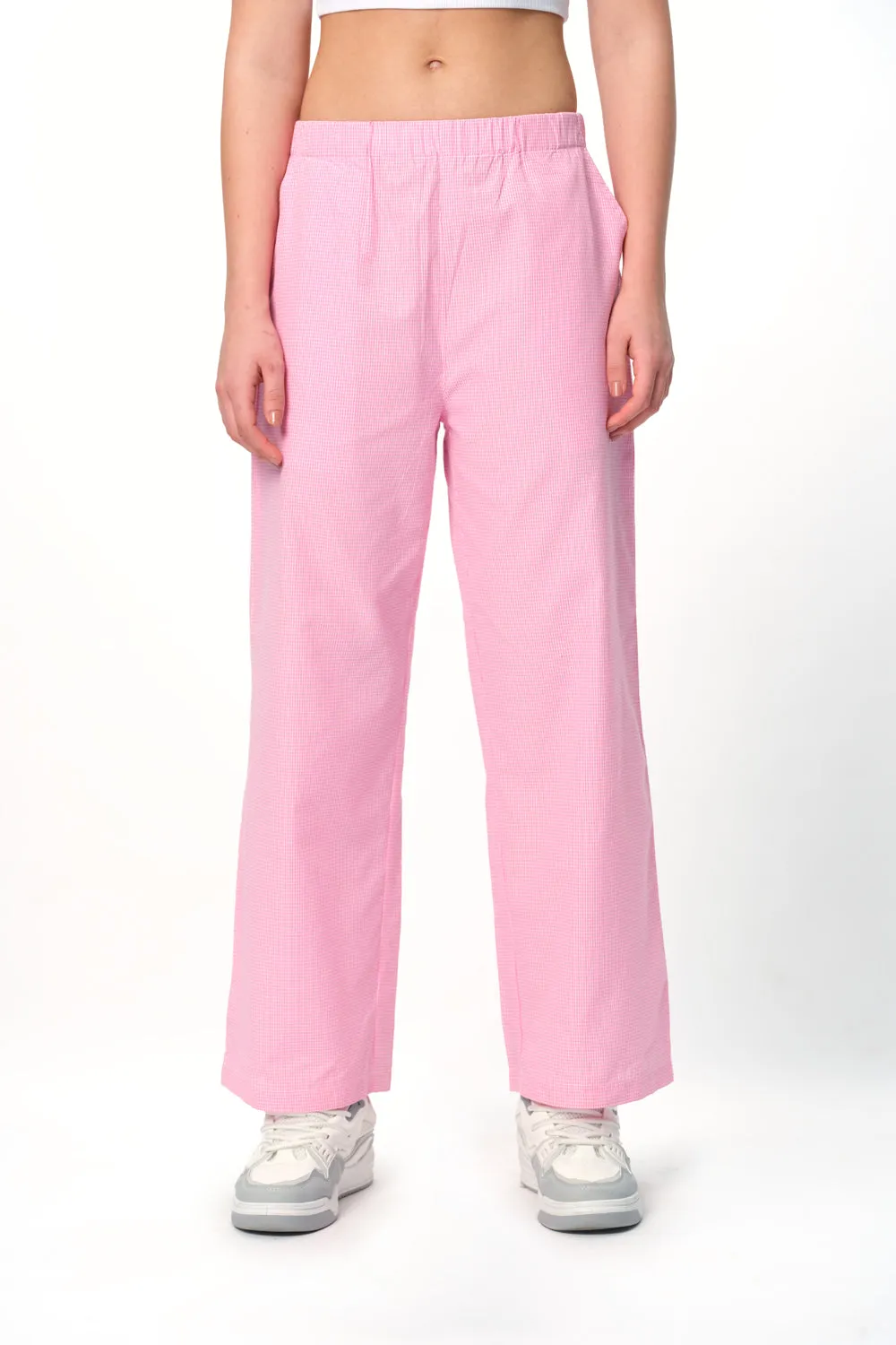 Pink Small Checkered Pants