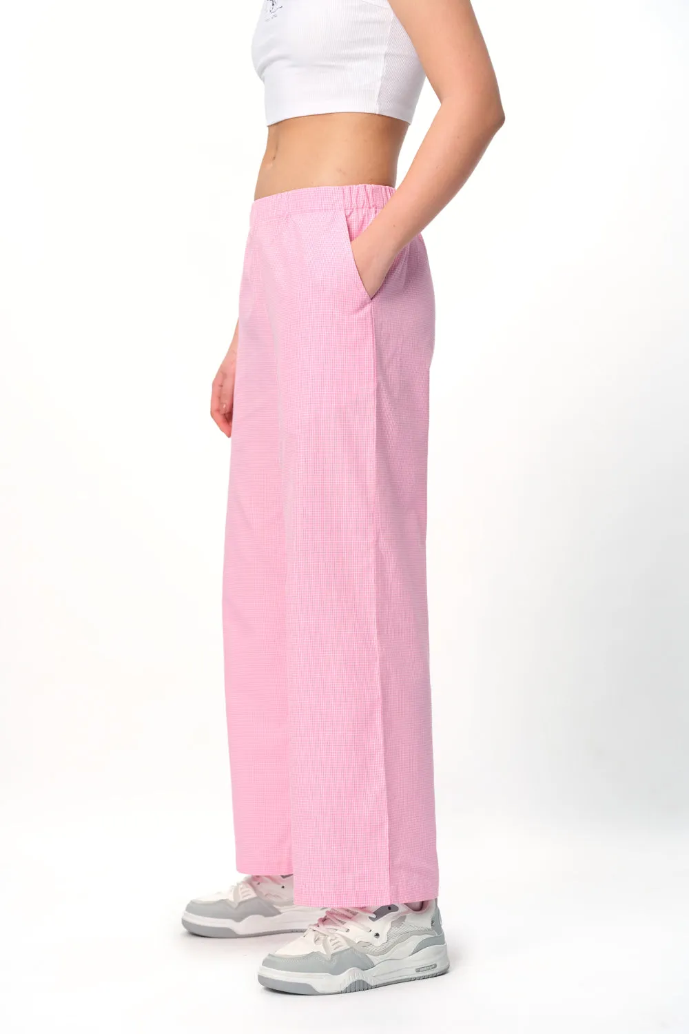 Pink Small Checkered Pants