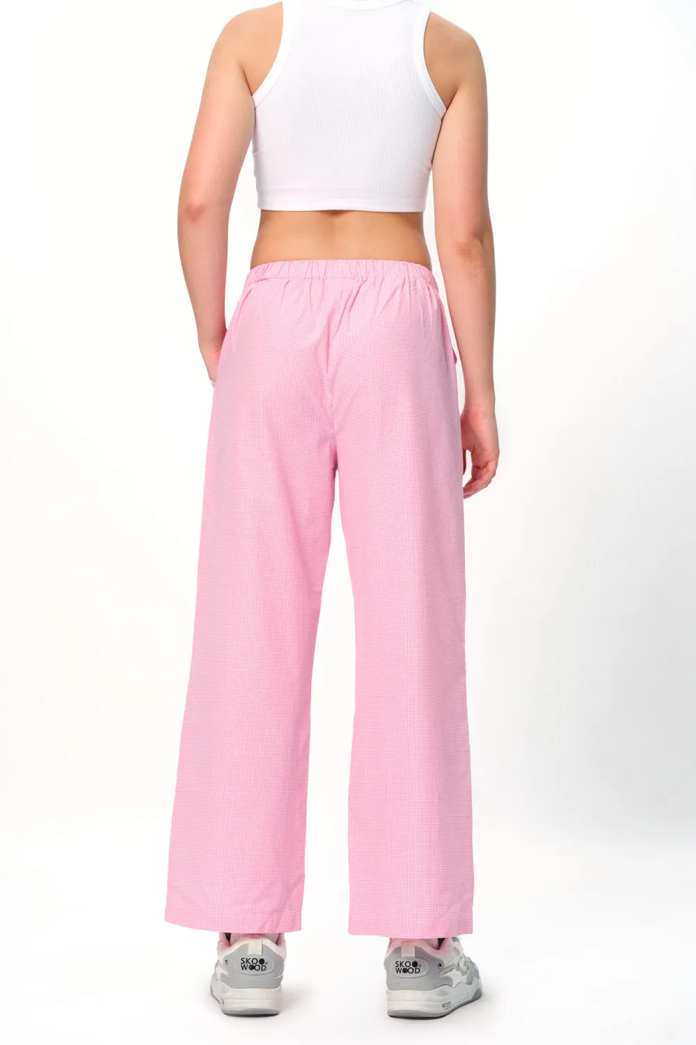 Pink Small Checkered Pants