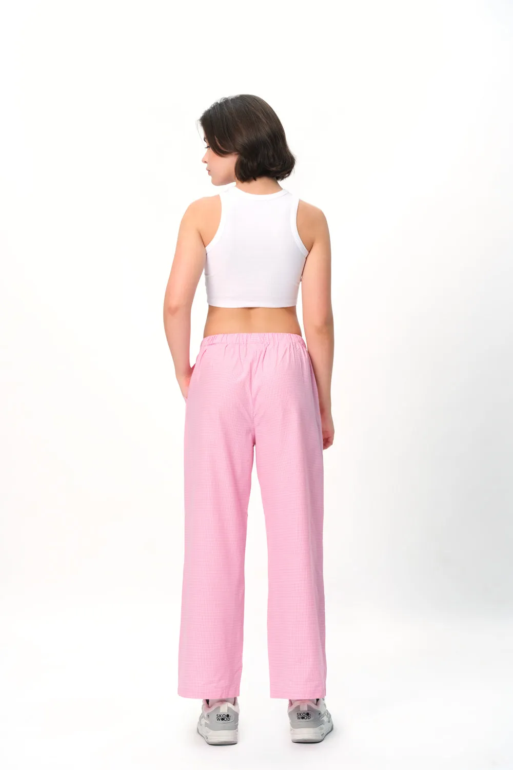 Pink Small Checkered Pants