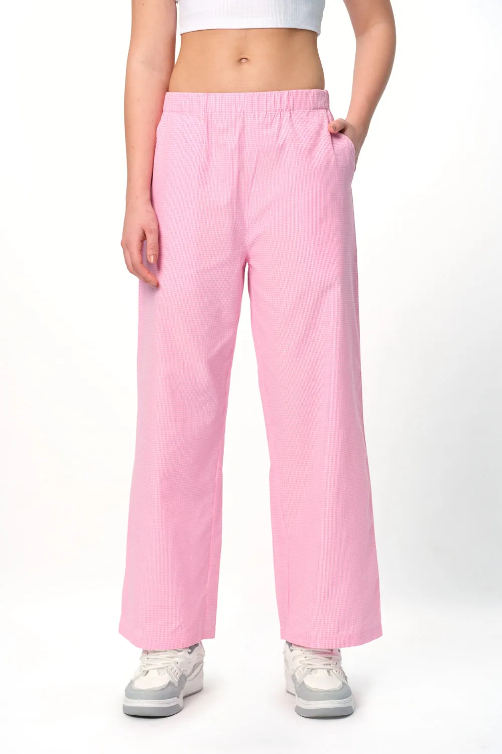 Pink Small Checkered Pants