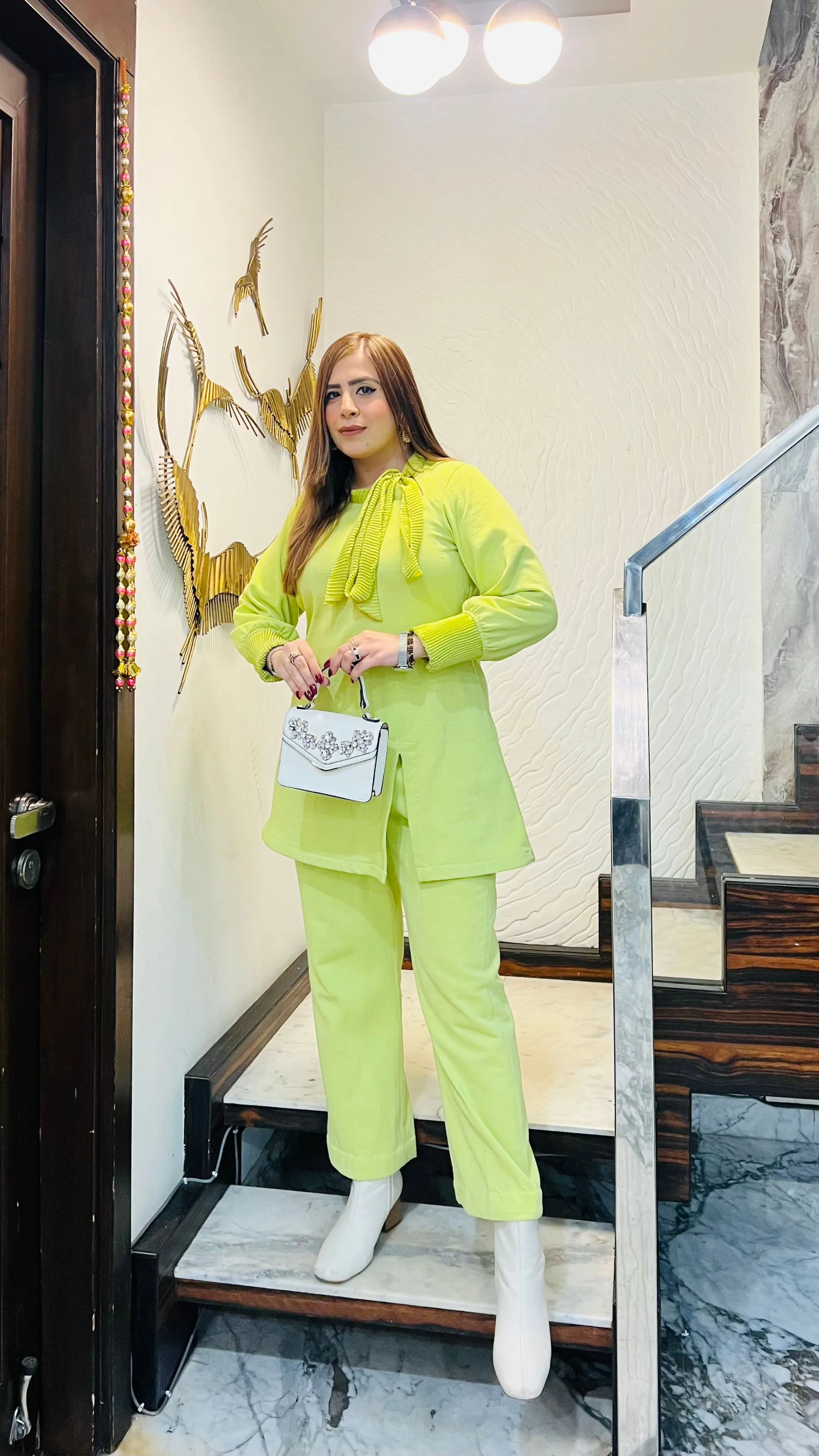 Pista Green Fleece Co-Ord
