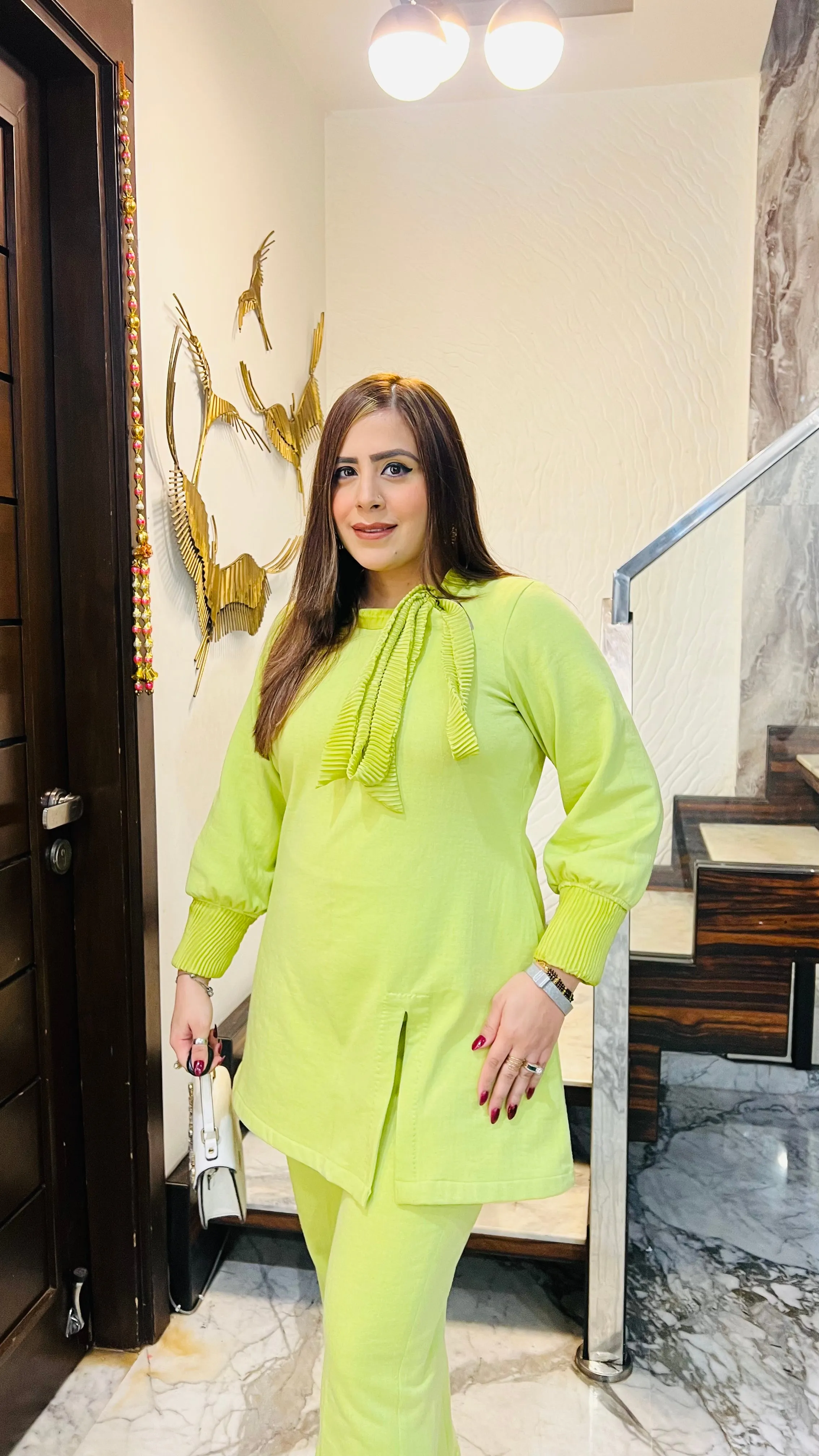 Pista Green Fleece Co-Ord