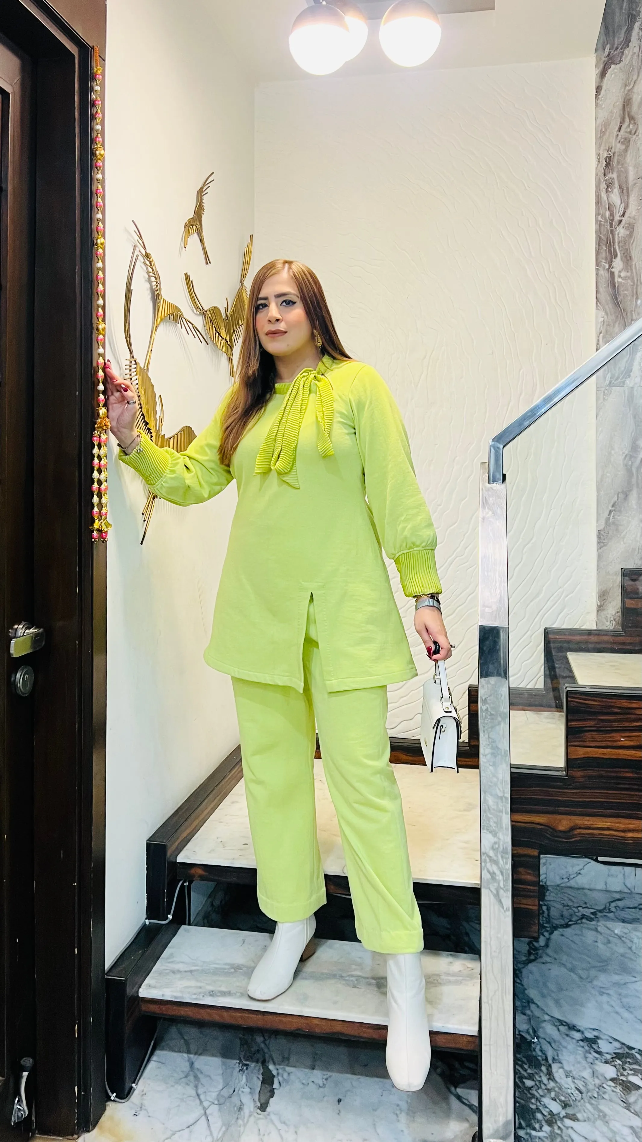 Pista Green Fleece Co-Ord