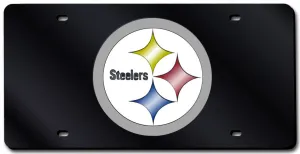 Pittsburgh Steelers License Plate Laser Cut Black