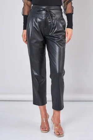Pu Front Tie Pants
