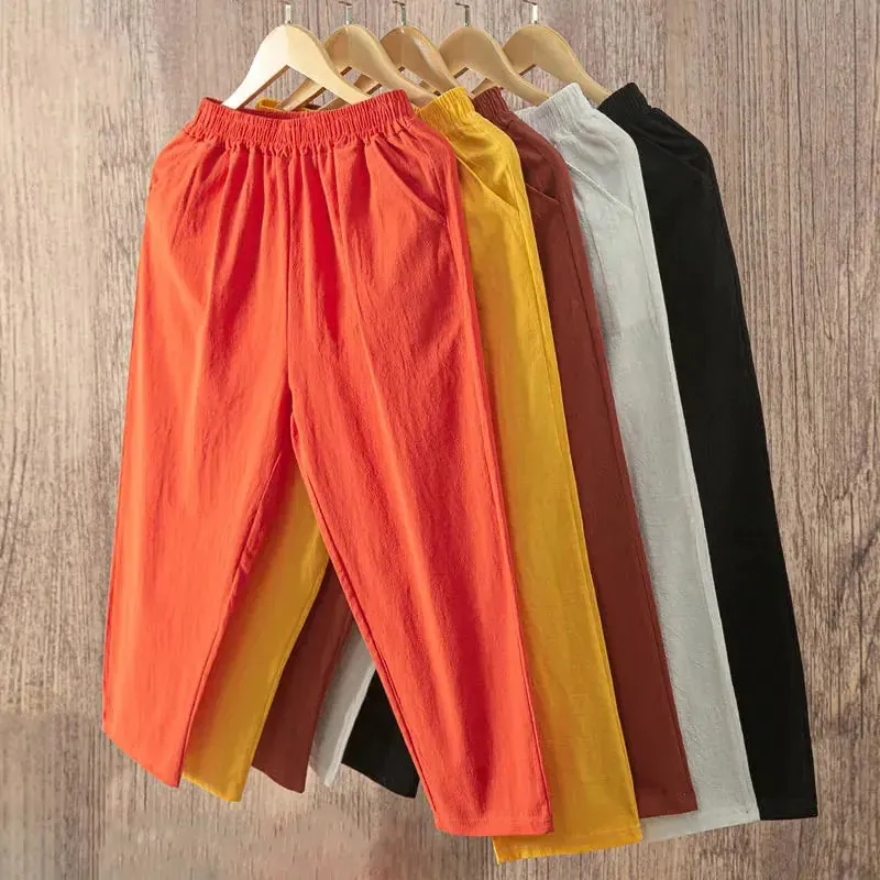 "Chic & Comfy – Lucyever Women’s Linen Trousers"