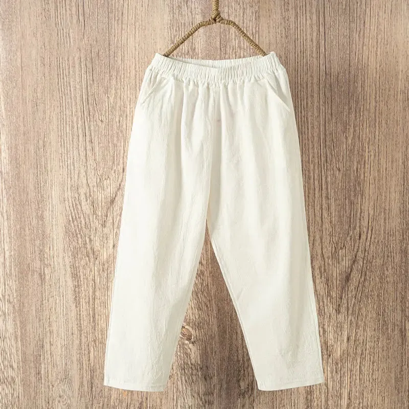 "Chic & Comfy – Lucyever Women’s Linen Trousers"