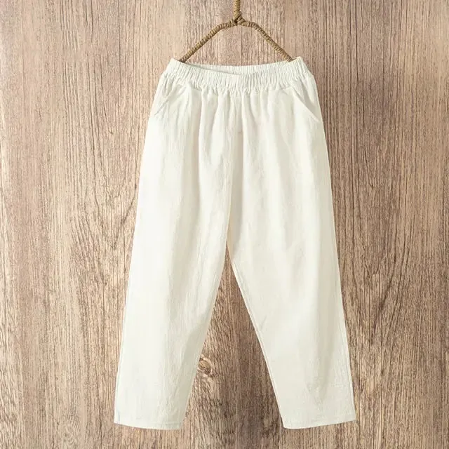 "Chic & Comfy – Lucyever Women’s Linen Trousers"