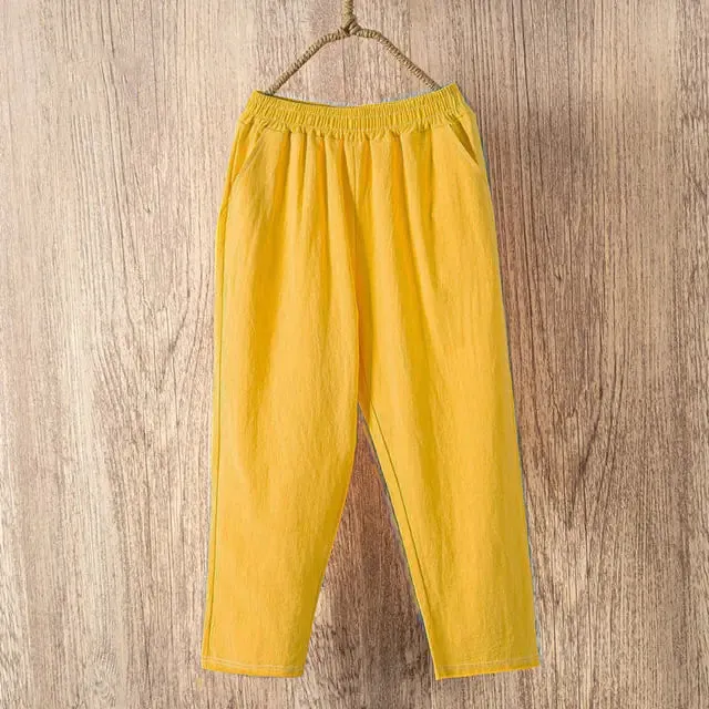 "Chic & Comfy – Lucyever Women’s Linen Trousers"