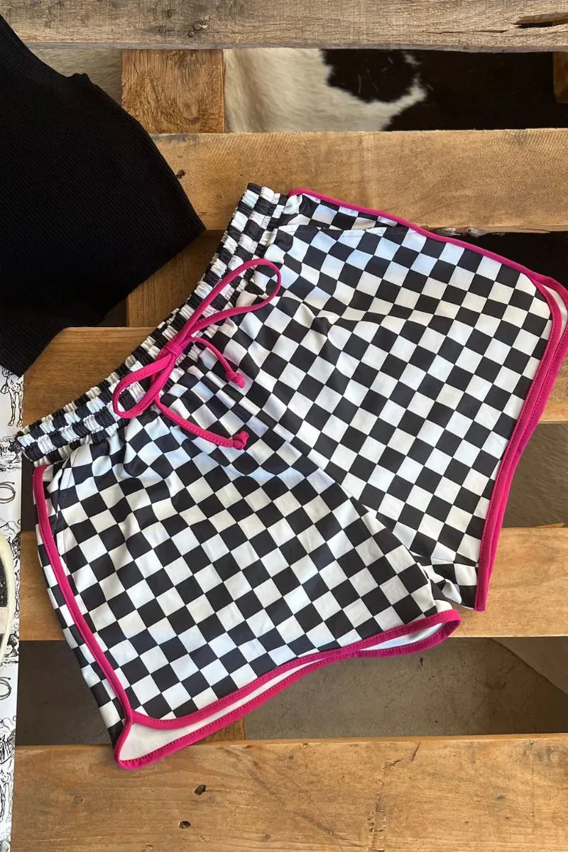 Race to the Top Checkered Shorts