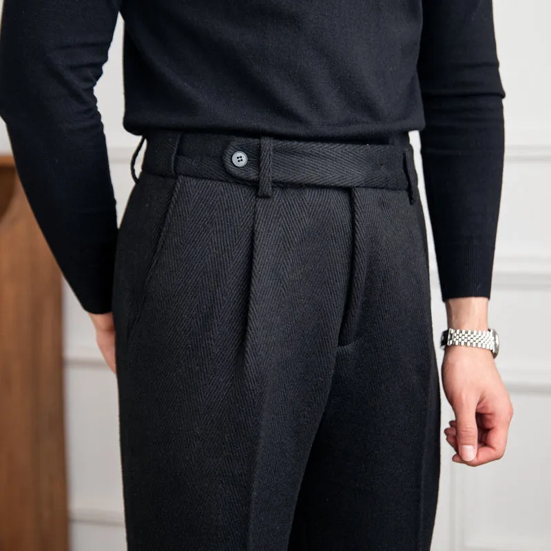 Raffael | Woolen Herringbone Pants