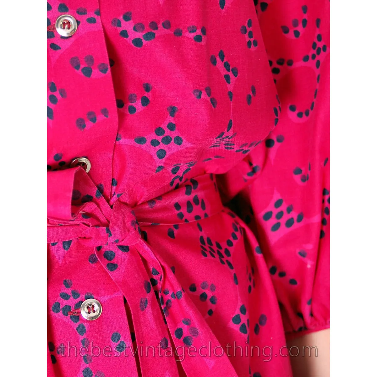 Rare Marimekko Rakkauskirje Love Letter Tarha Pattern Fuchsia Pink Annika Rimala Vintage Maxi Dress  40 12