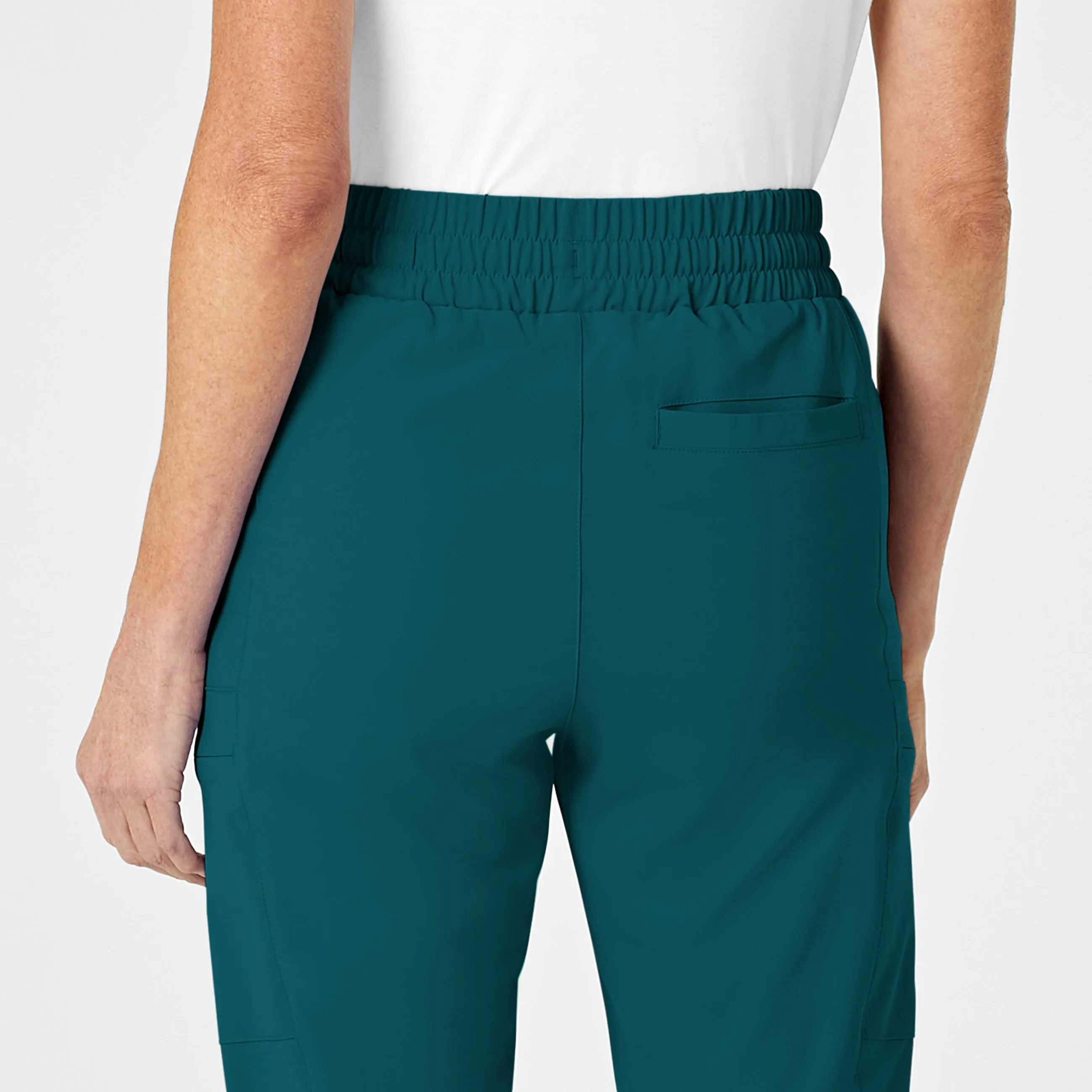 RENEW 5334 High Waist Slim Leg Scrub Pants Caribbean Blue