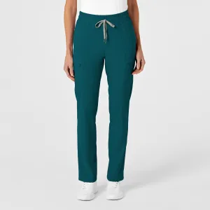 RENEW 5334 High Waist Slim Leg Scrub Pants Caribbean Blue