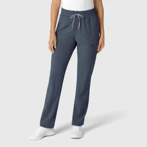 RENEW 5334 High Waist Slim Leg Scrub Pants Navy Heather