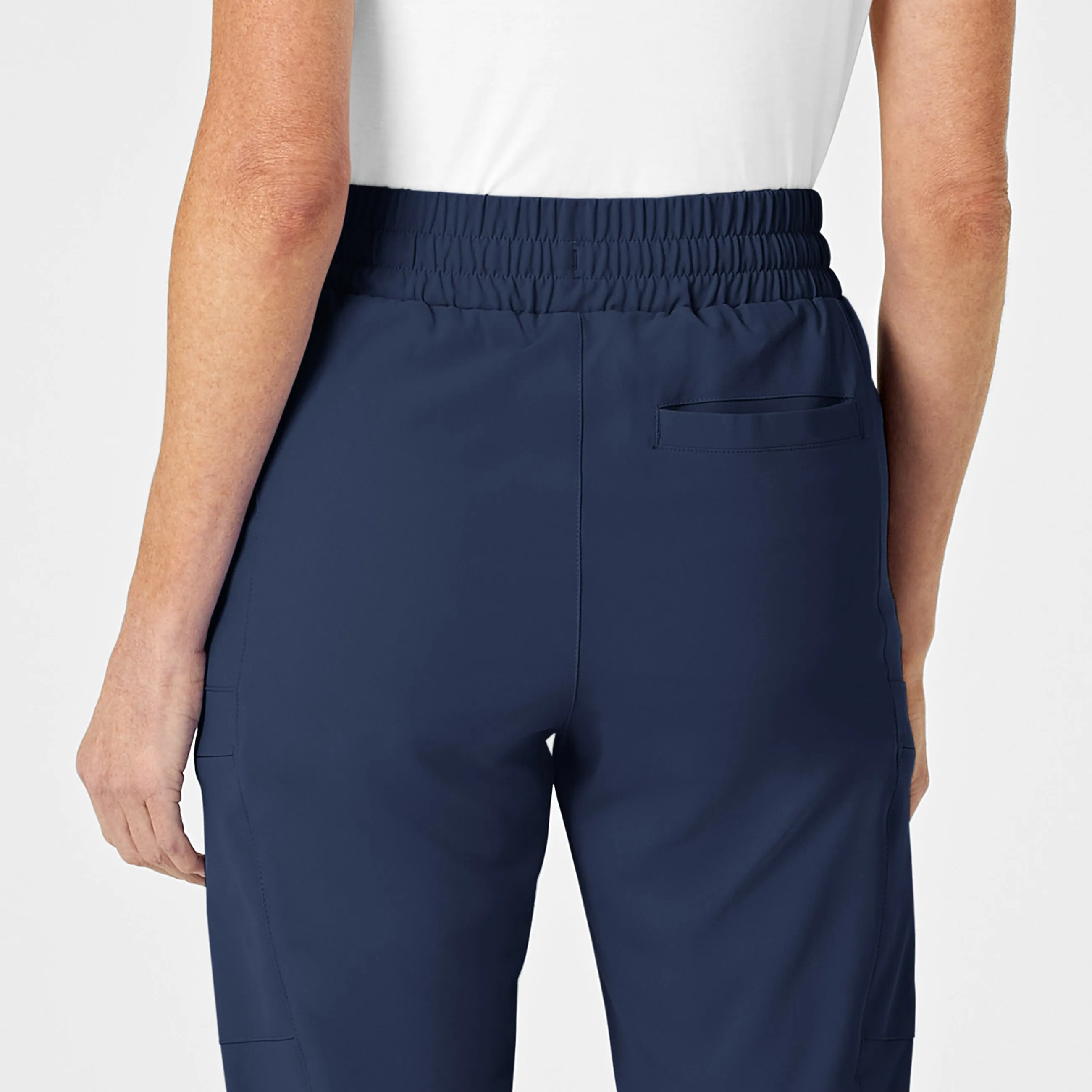 RENEW 5334 High Waist Slim Leg Scrub Pants Navy