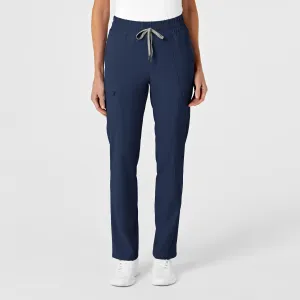 RENEW 5334 High Waist Slim Leg Scrub Pants Navy