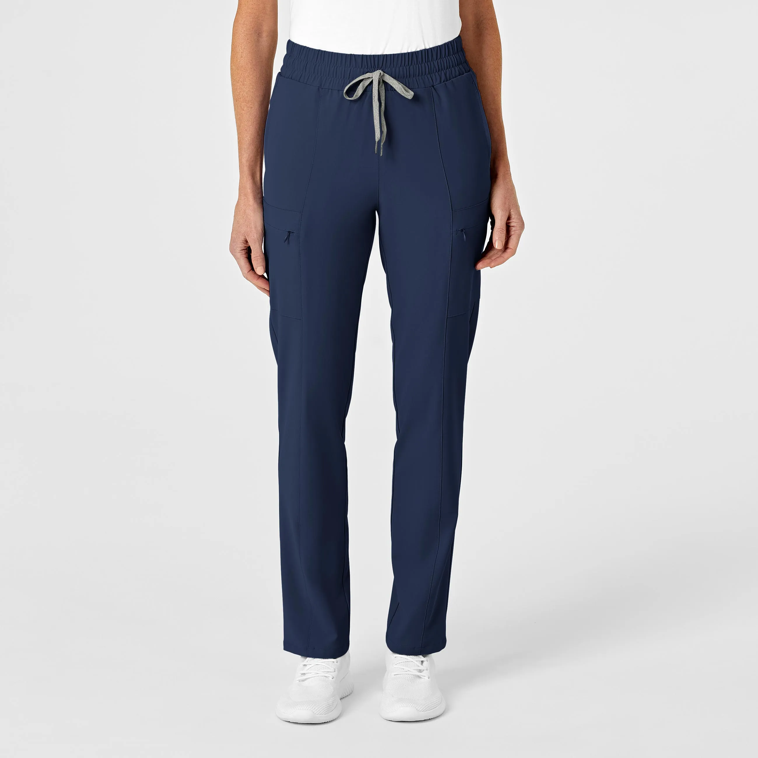 RENEW 5334 High Waist Slim Leg Scrub Pants Navy