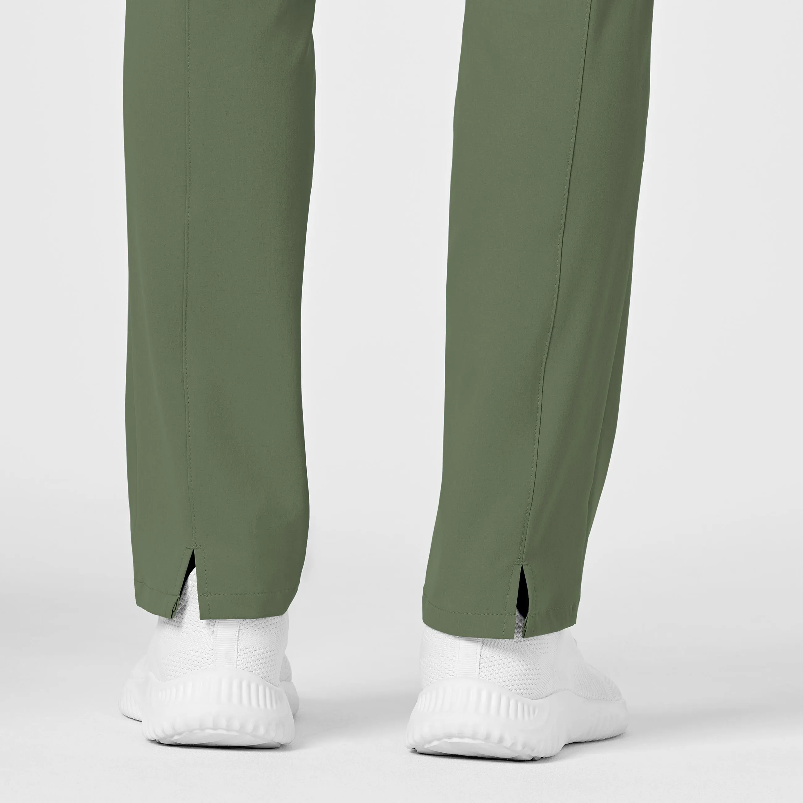 RENEW 5334 High Waist Slim Leg Scrub Pants Olive