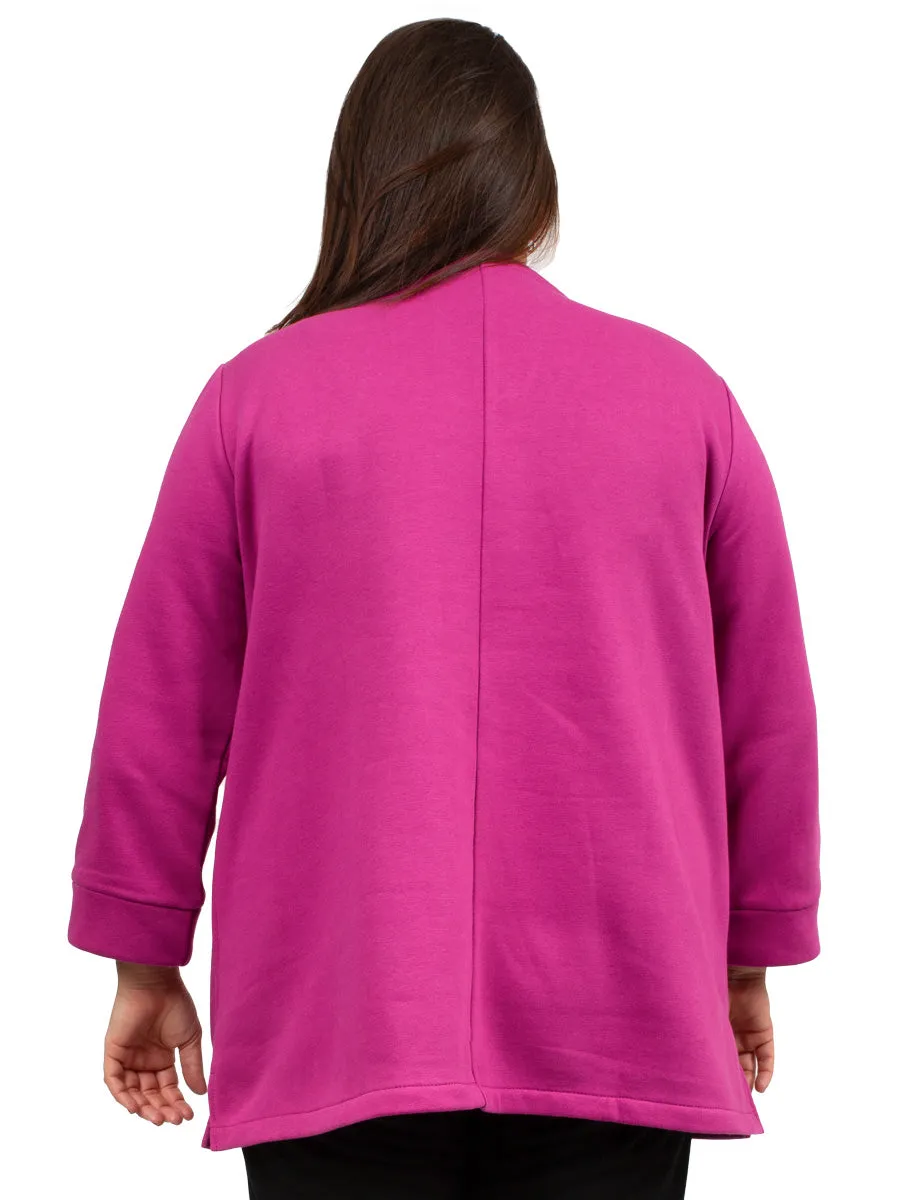 Reuben Fleece Jumper - Raspberry