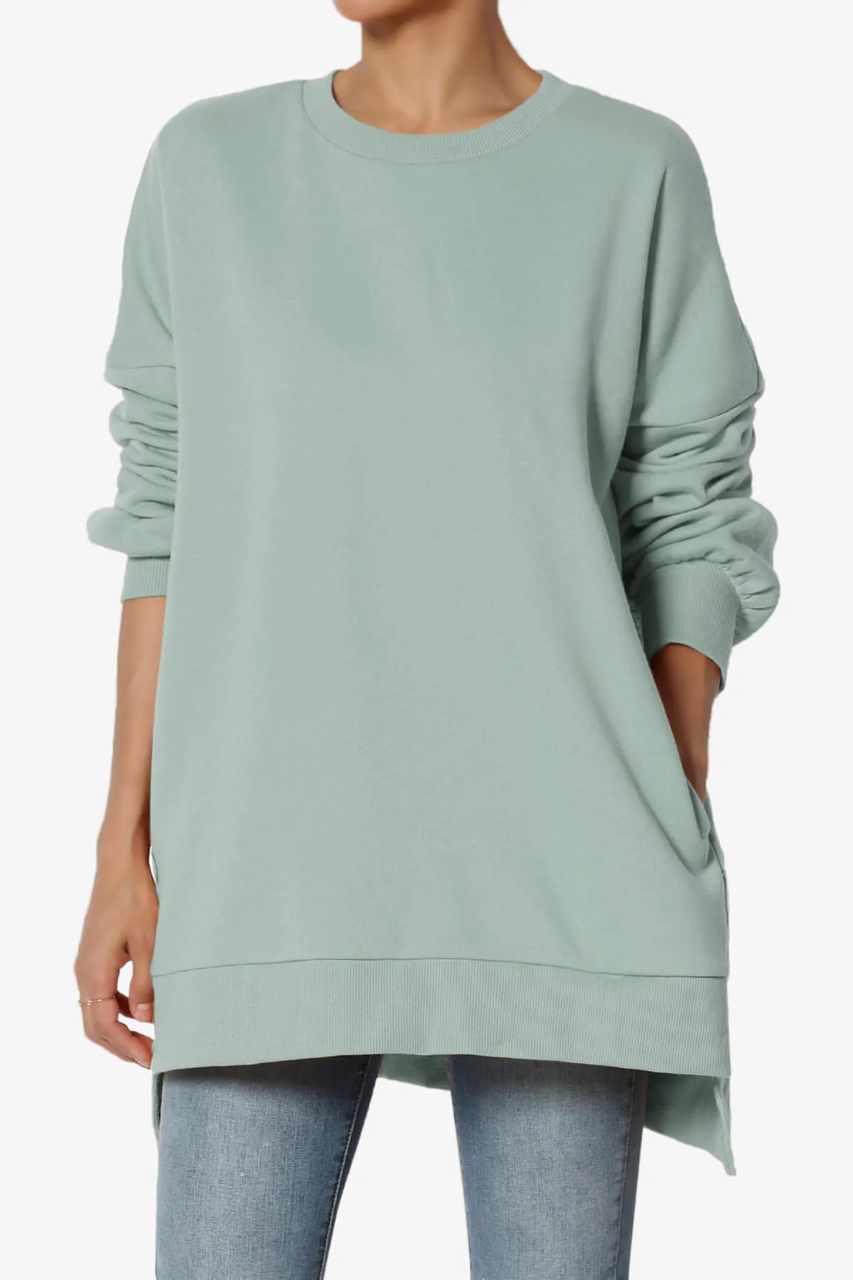 Revel Hi-Low Boyfriend Sweatshirts PLUS