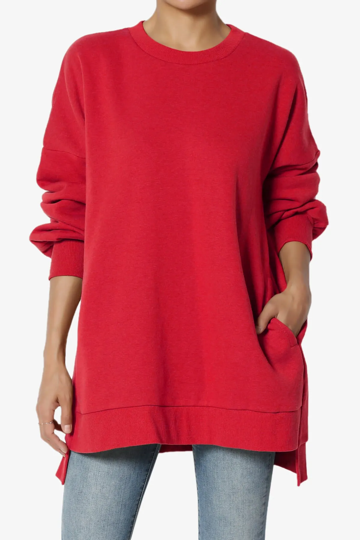 Revel Hi-Low Boyfriend Sweatshirts PLUS