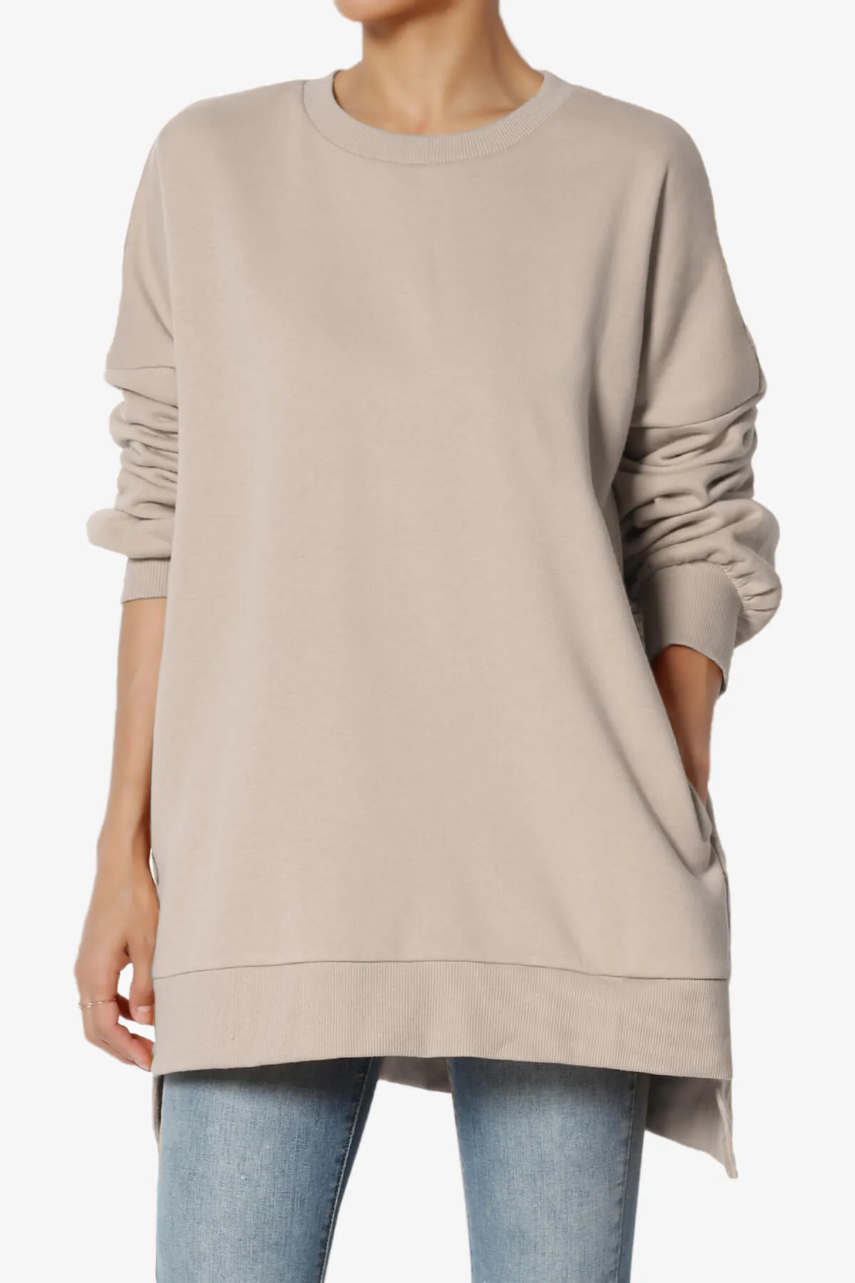 Revel Hi-Low Boyfriend Sweatshirts PLUS