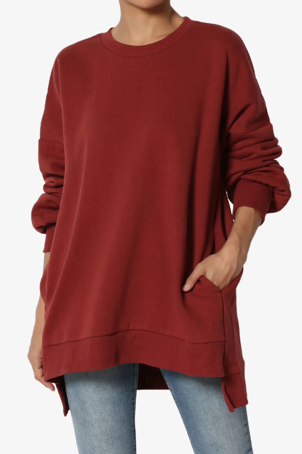 Revel Hi-Low Boyfriend Sweatshirts PLUS