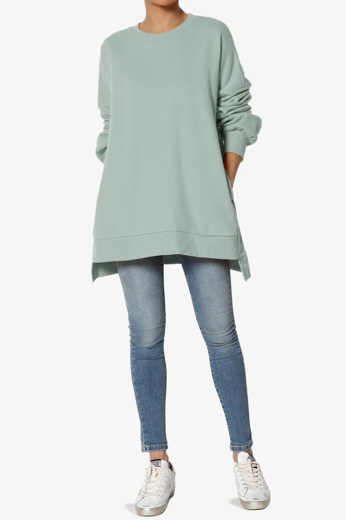 Revel Hi-Low Boyfriend Sweatshirts PLUS