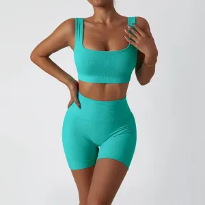 Ribbed Bike Short 2 Piece Set