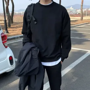 Round Neck Sweatshirt & Sweatpants Suit