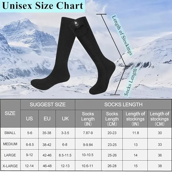 Savior Electric Heated Socks for Men Women,with APP Control Rechargeable Heated Socks,Washable,Suitable for Winter Work,Skiing,Cycling,Hiking,etc.