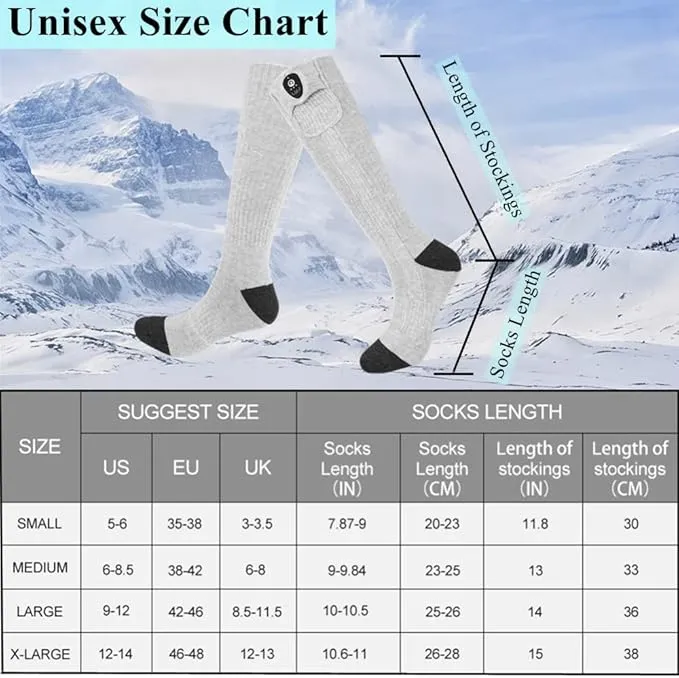 Savior Electric Heated Socks for Men Women,with APP Control Rechargeable Heated Socks,Washable,Suitable for Winter Work,Skiing,Cycling,Hiking,etc.