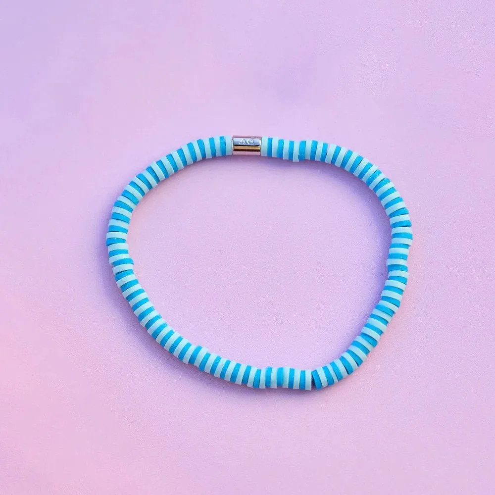 Seascape Stretch Bracelet in Canal Blues
