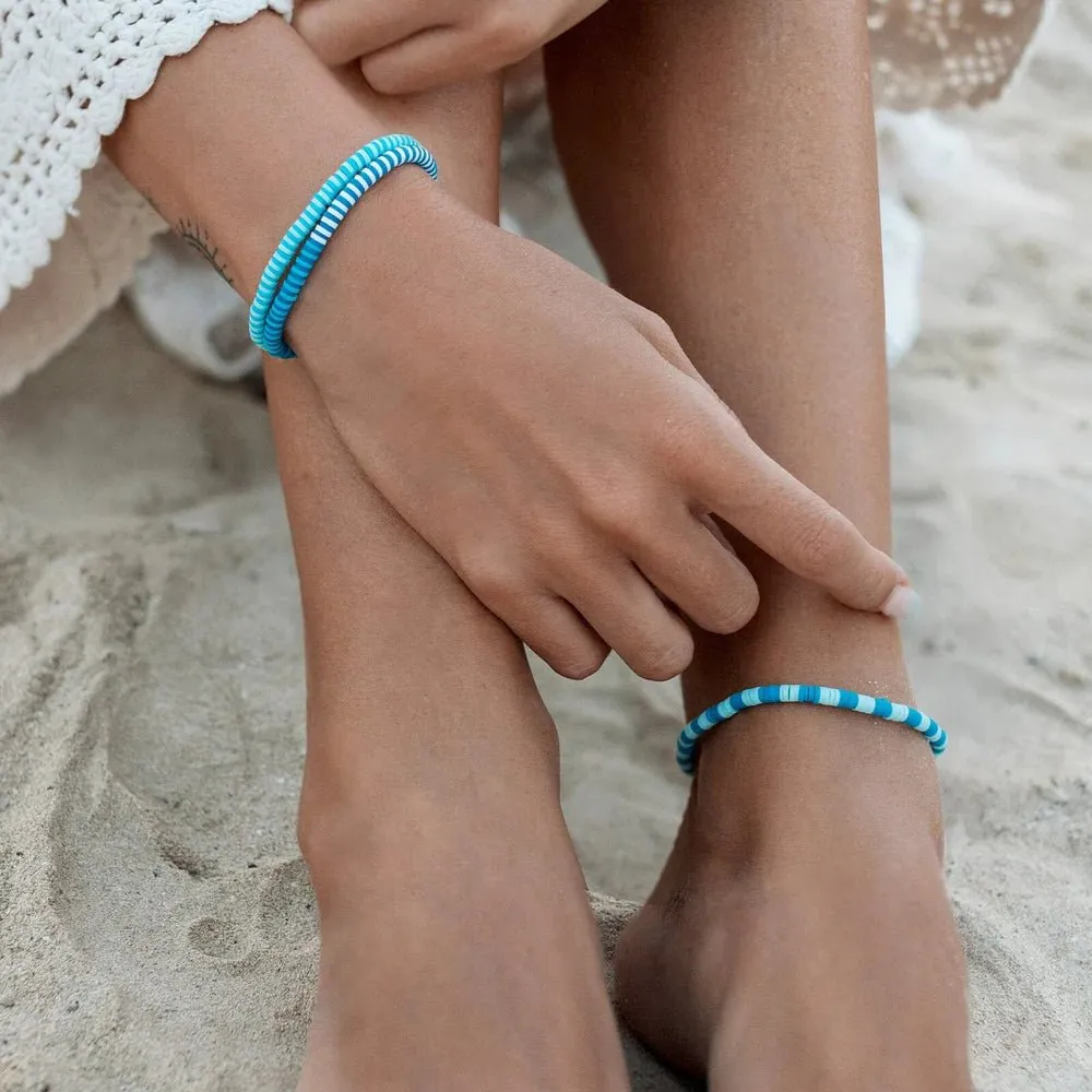 Seascape Stretch Bracelet in Canal Blues