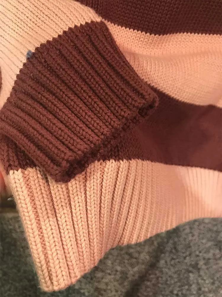 Sellwood Maroon   Pink Wool Pullover Sweater by Pendleton