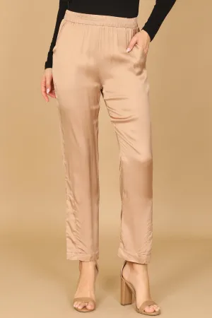 SKINNY SIDE SLIT SOLID PANTS
