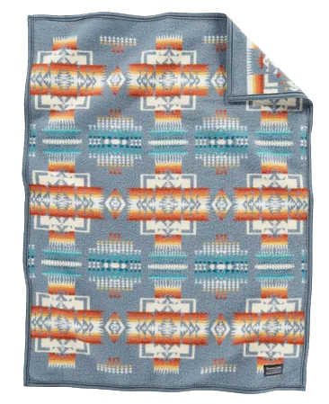 Slate Chief Joseph Muchacho Crib Baby Blanket by Pendleton, Slate