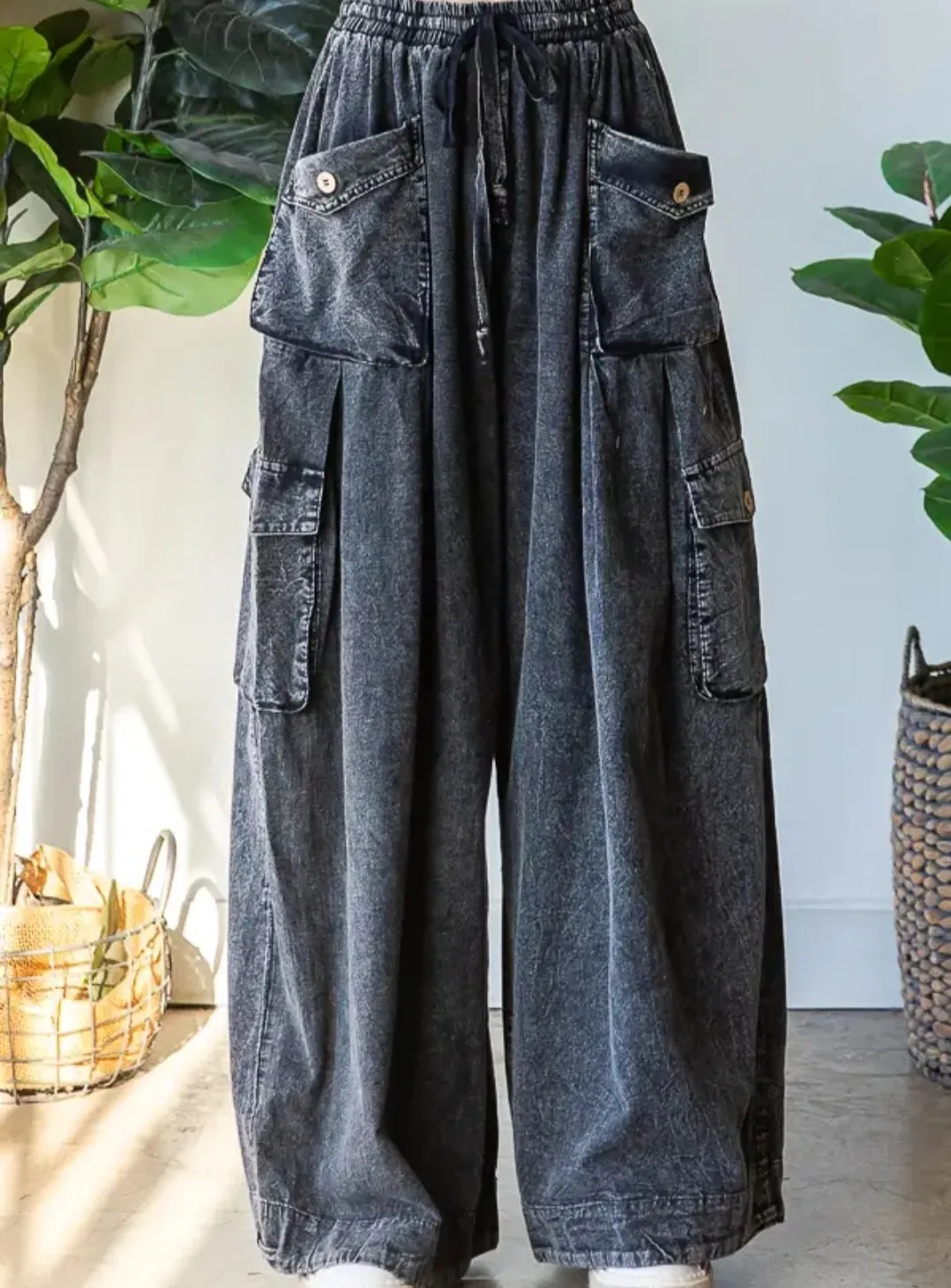 Slouchy Cargo Wide Leg (PRE-ORDER)