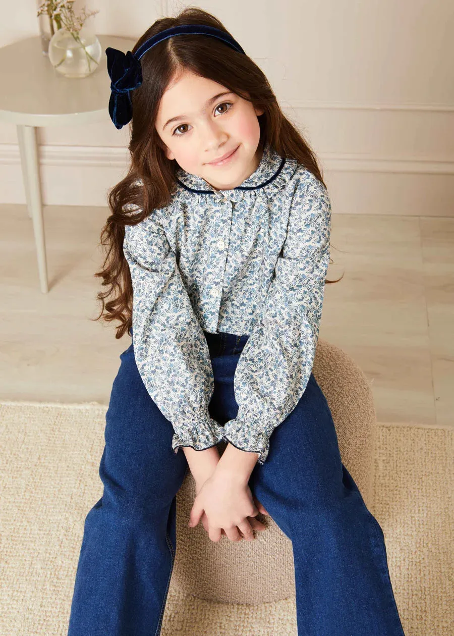 Soft Denim Wide Leg Trousers in Denim Blue (3-10yrs)