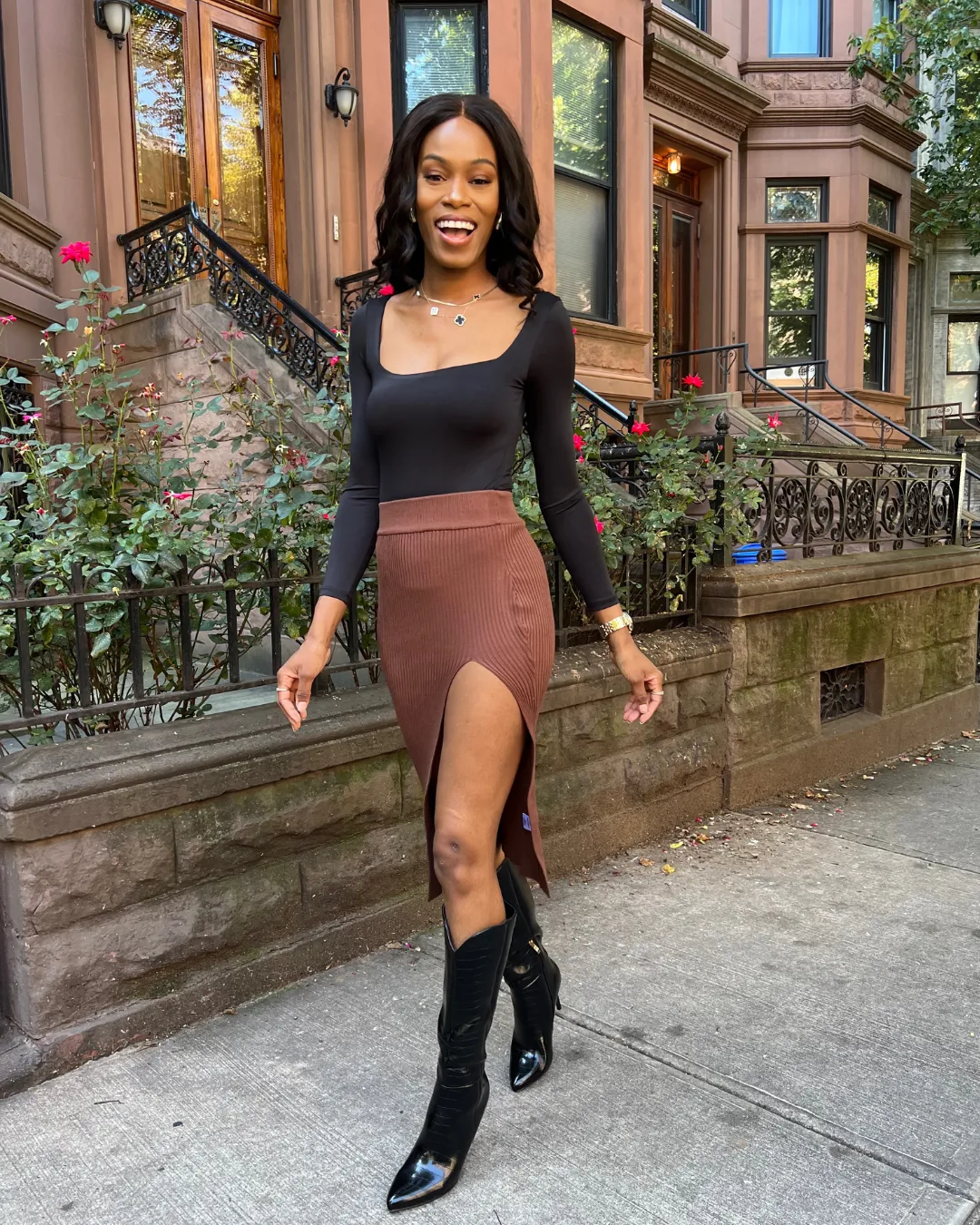 Soft Knit Midi Skirt