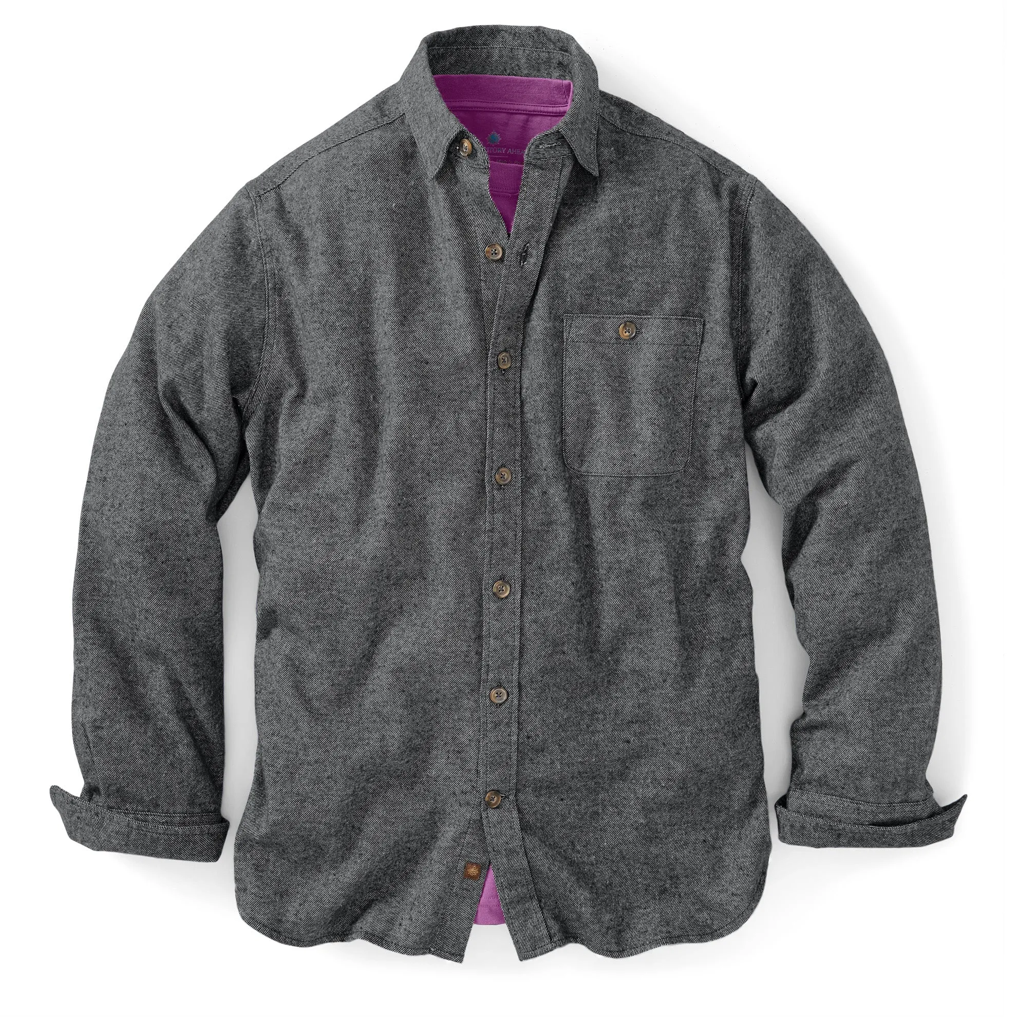 Solid Flannel Heather Twill Shirt