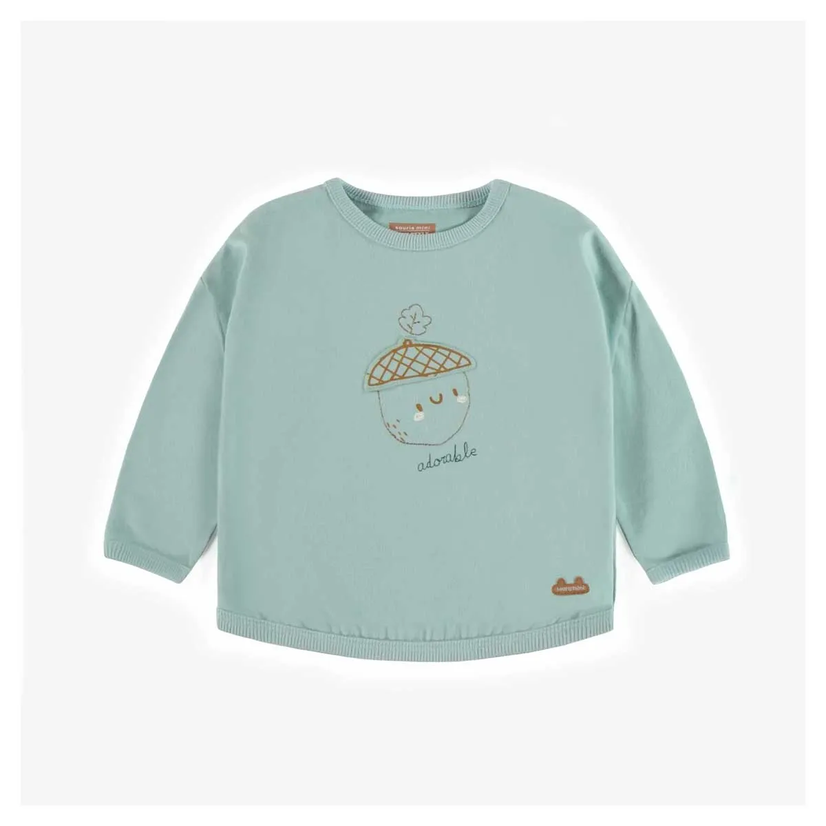 Souris Mini Long Sleeve Acorn Tee - Turquoise