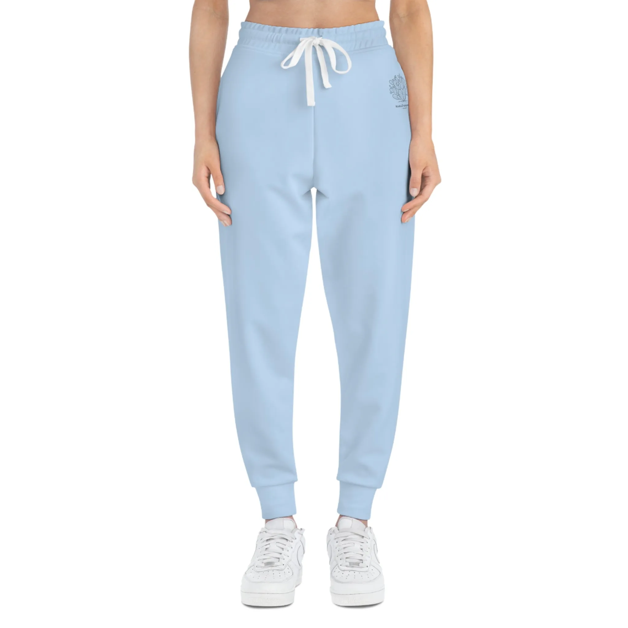 Spring Pastel Blue Lightweight Athletic Joggers - Margo Makaroff - Personalization Available
