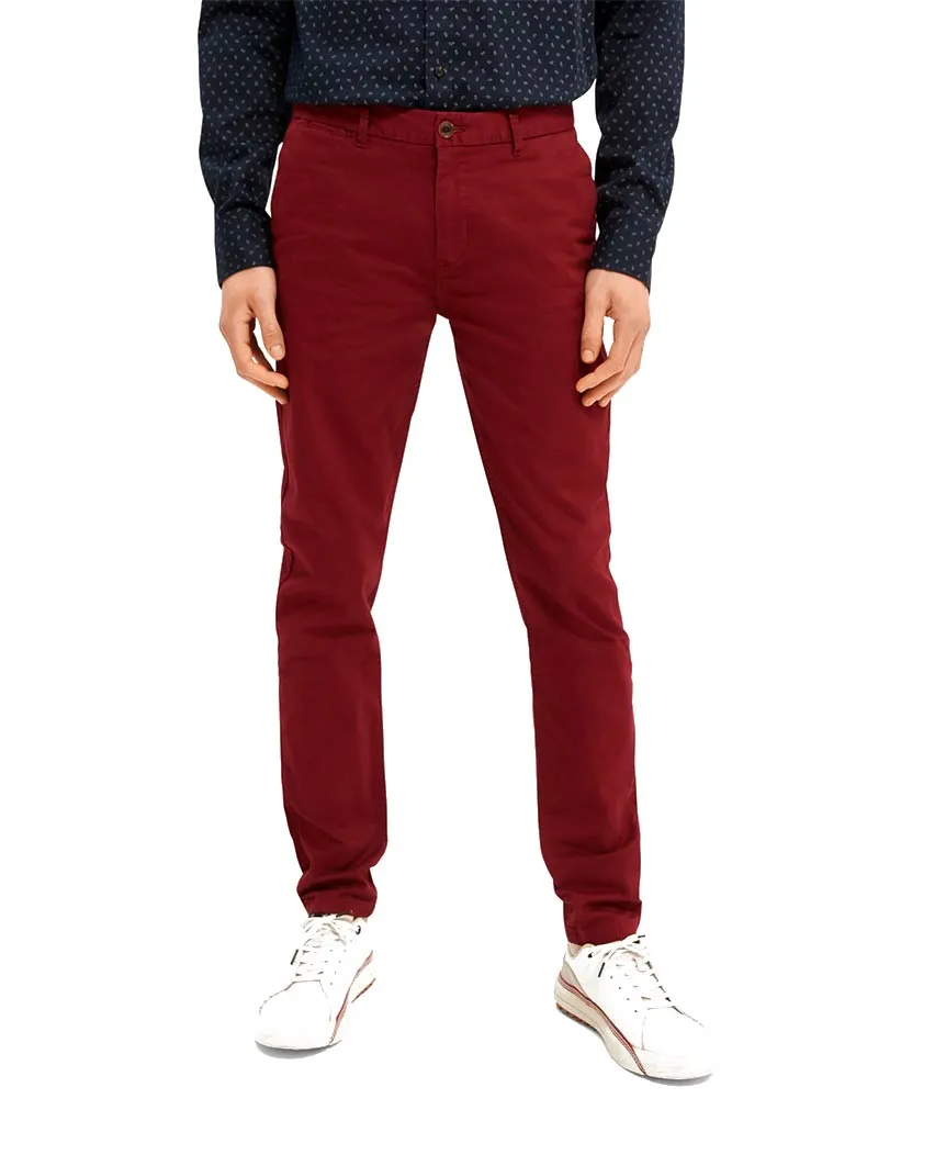 Stuart Stretch Chinos Regular Slim Fit Bordeaux